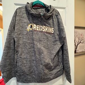 NFL Women's Heather Gray Hoodie with Teal and Burgundy Trim